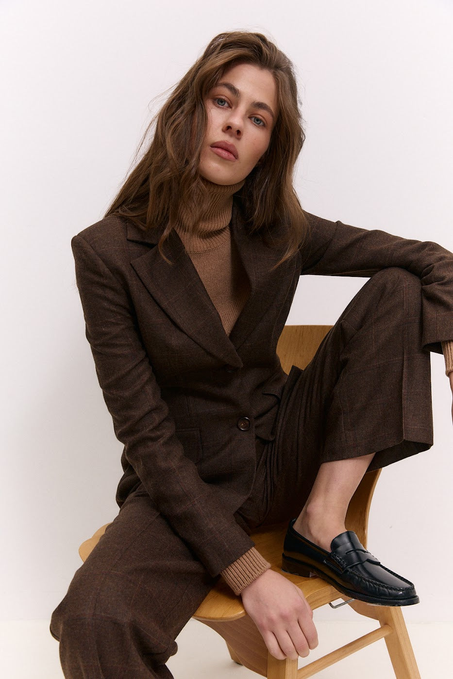 Brown suit in Wool and Cashmere