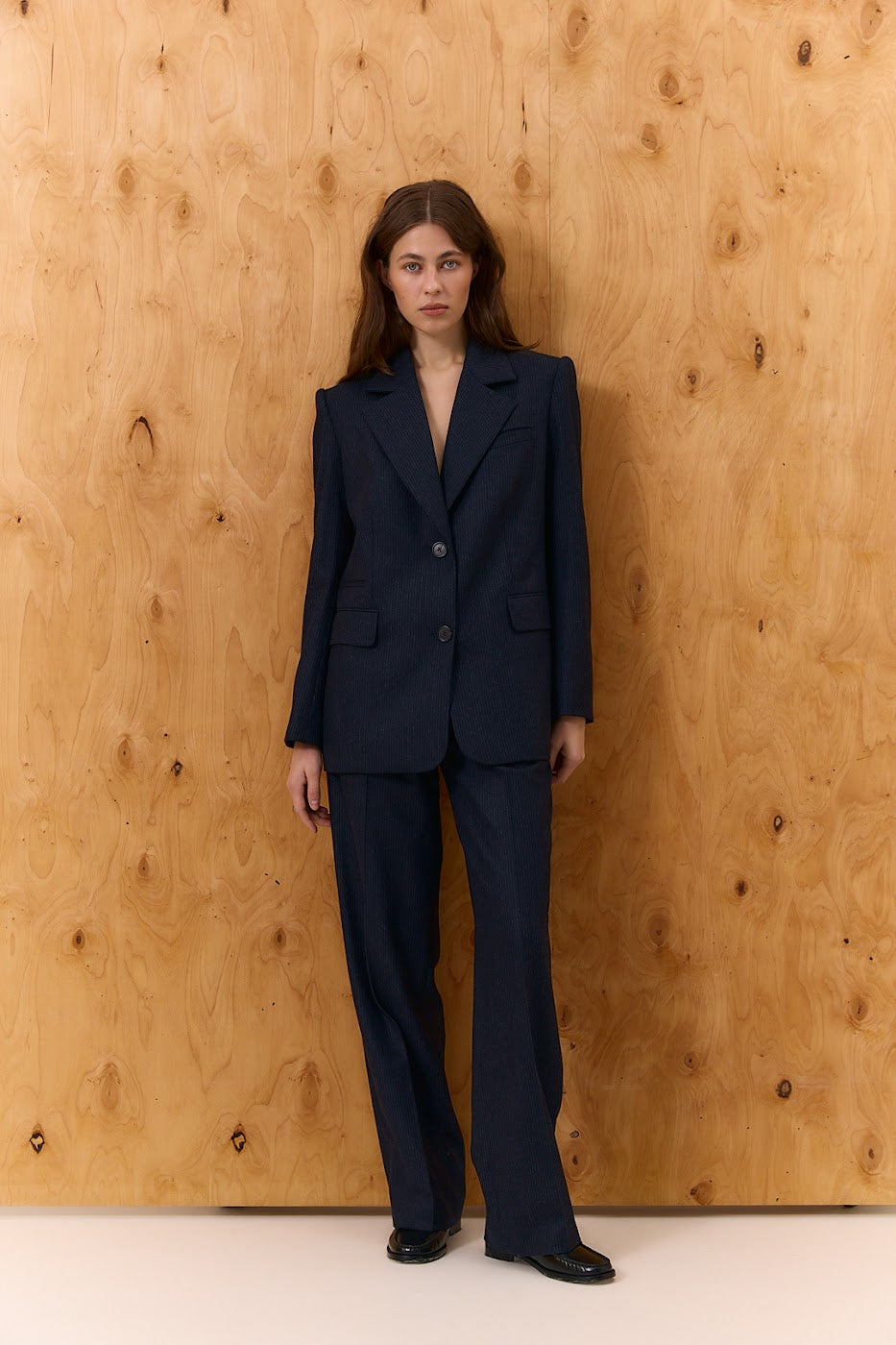 Stripe suit in Wool and Cashmere