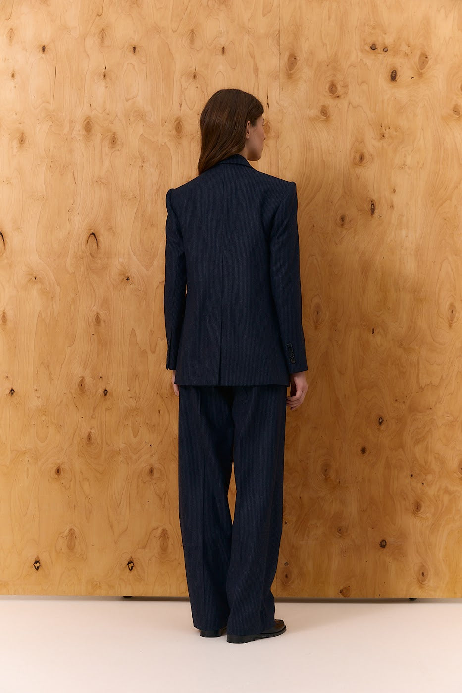 Stripe suit in Wool and Cashmere