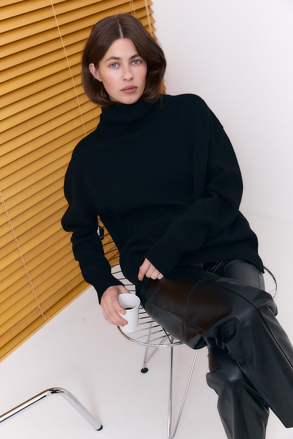 Oversized sweater in Wool and Cashmere