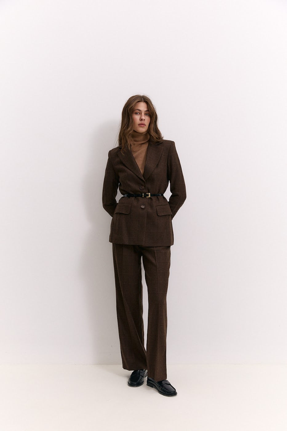 Brown suit in Wool and Cashmere