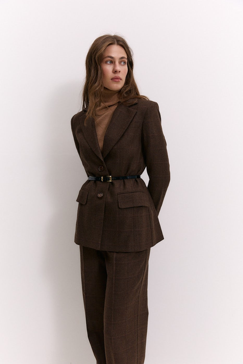 Brown suit in Wool and Cashmere