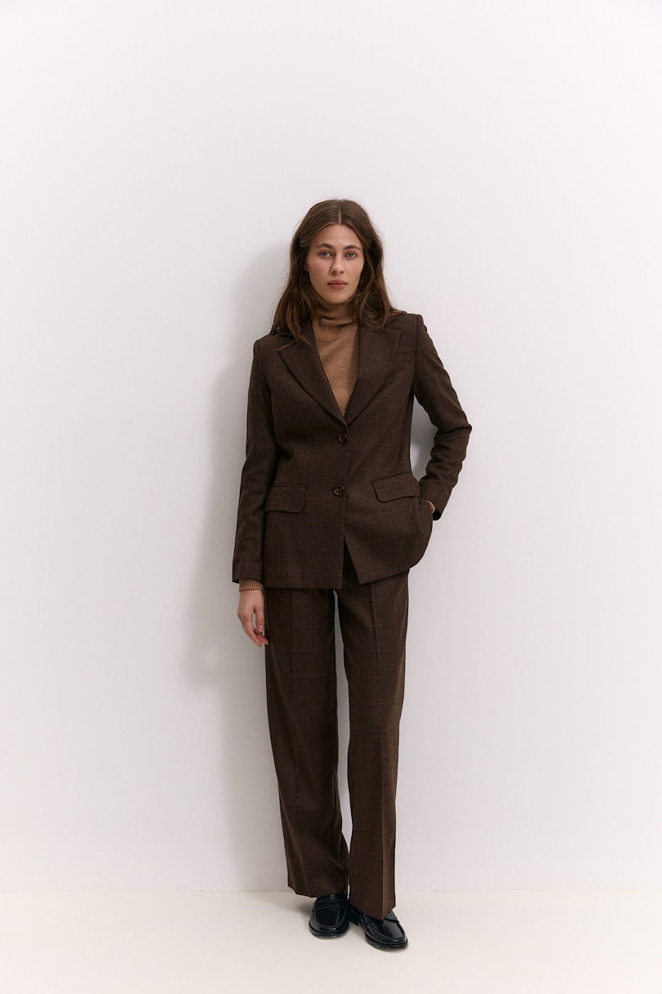 Brown suit in Wool and Cashmere
