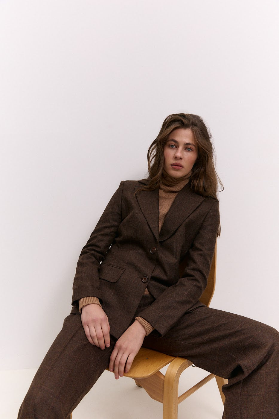 Brown suit in Wool and Cashmere