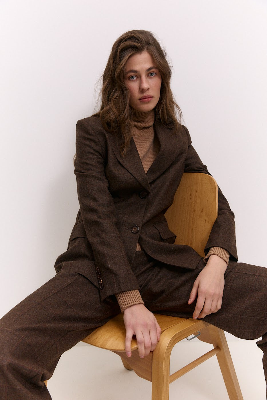 Brown suit in Wool and Cashmere