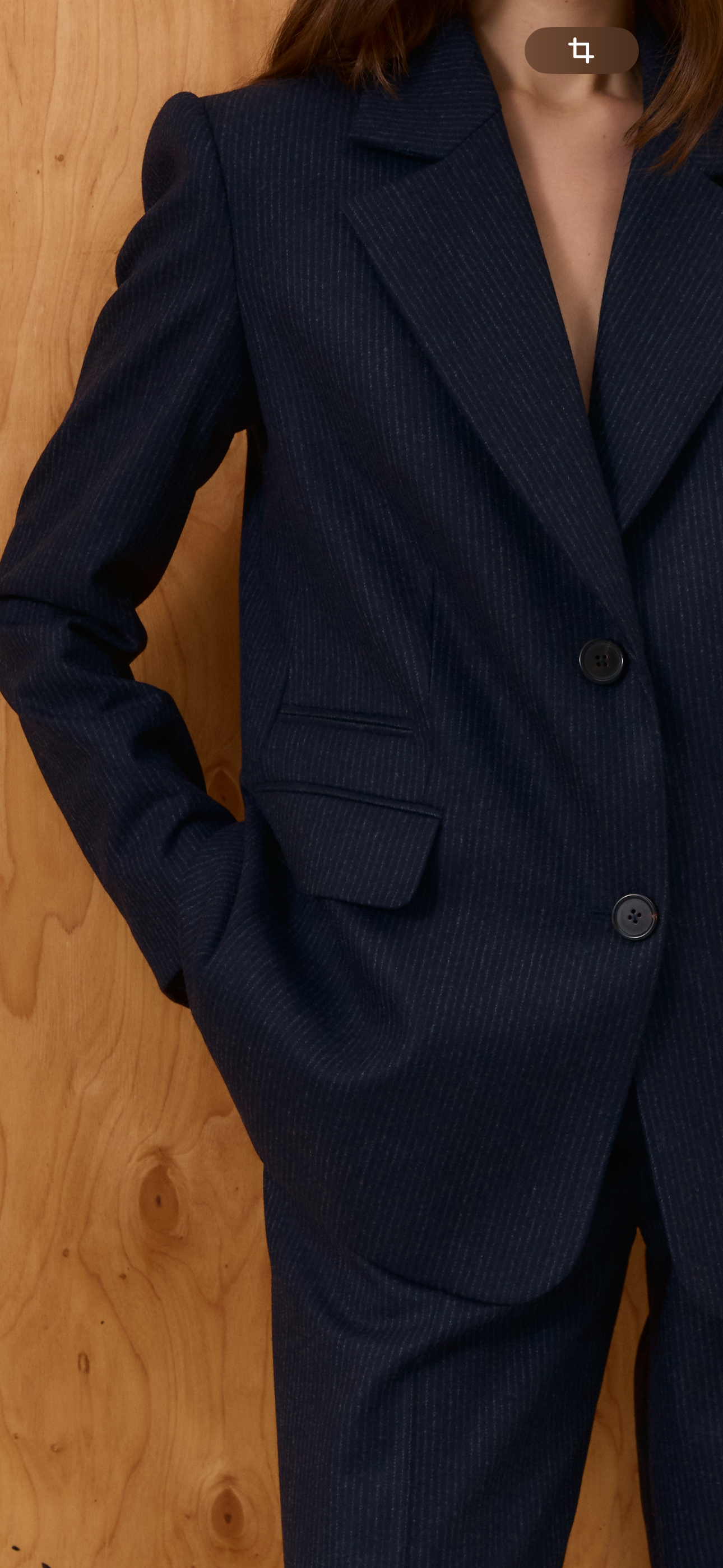 Stripe suit in Wool and Cashmere