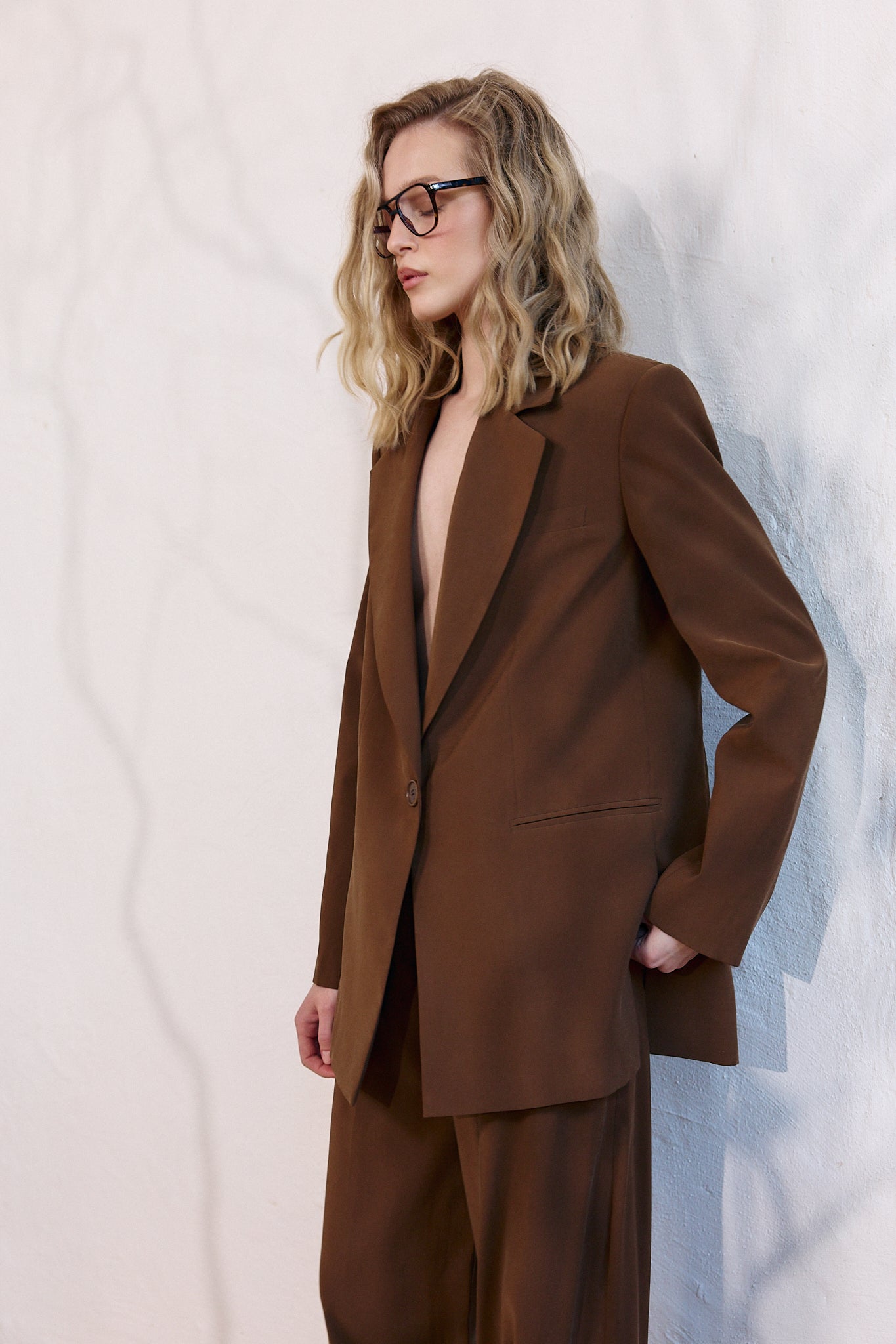 Chocolate Suit in Viscose