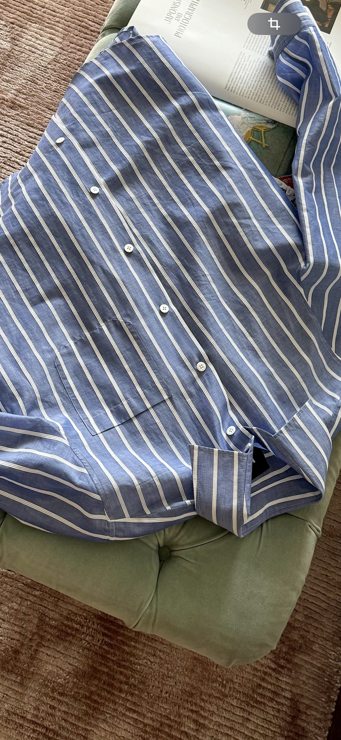 Stripe Blue Shirt in Cotton