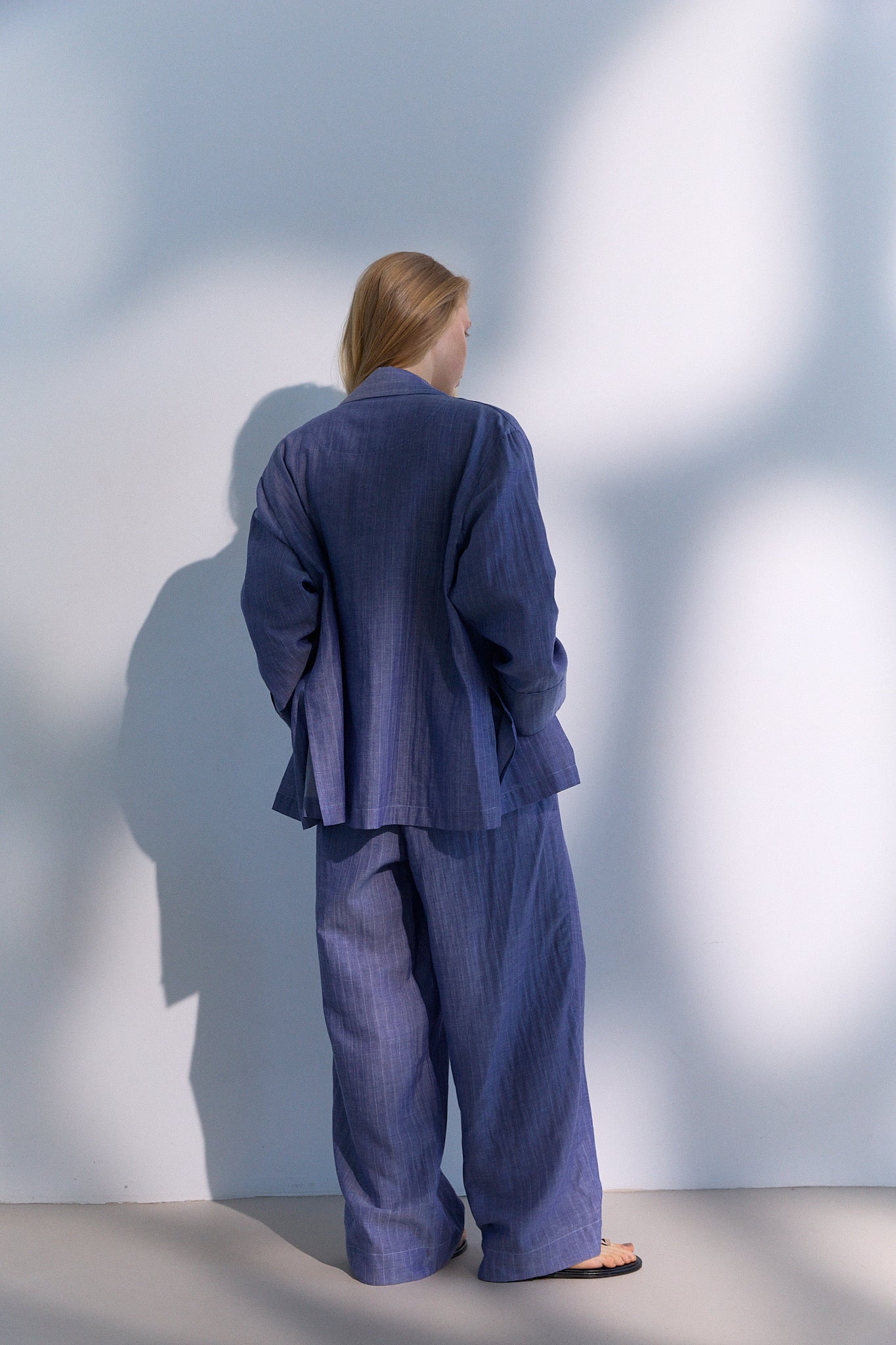 A relaxed denim-blue co-ord