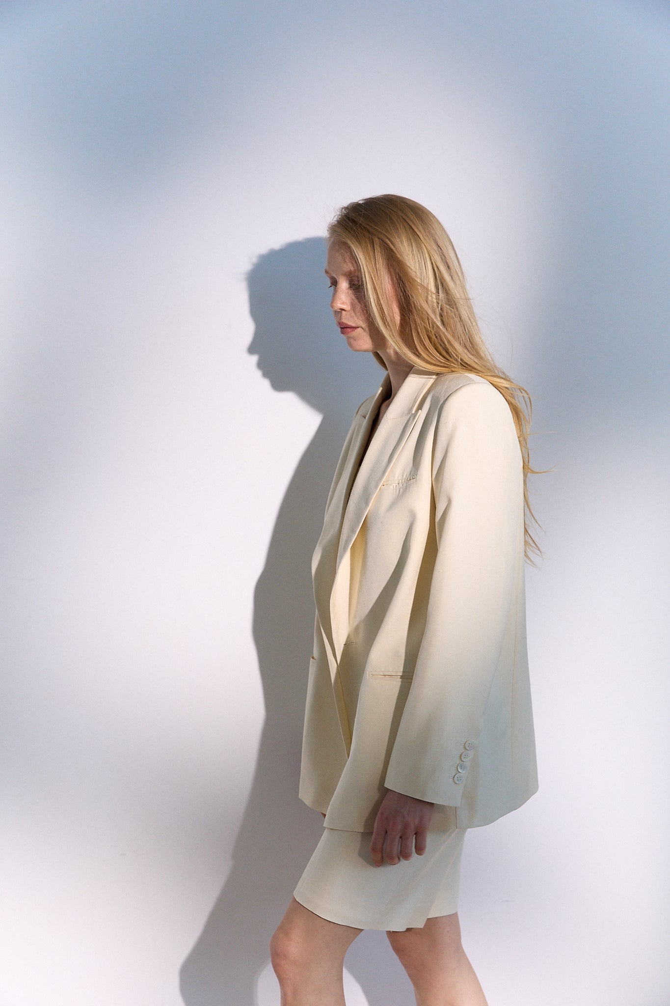 A refined two-piece suit in Silk