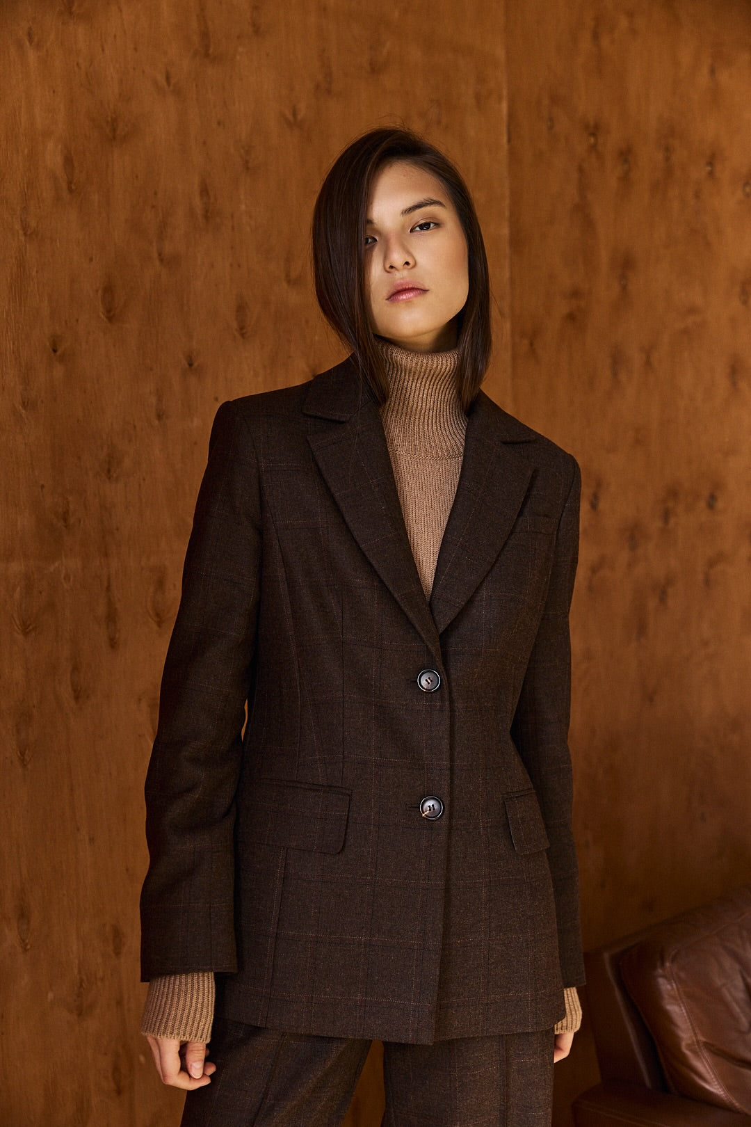 Brown suit in Wool and Cashmere