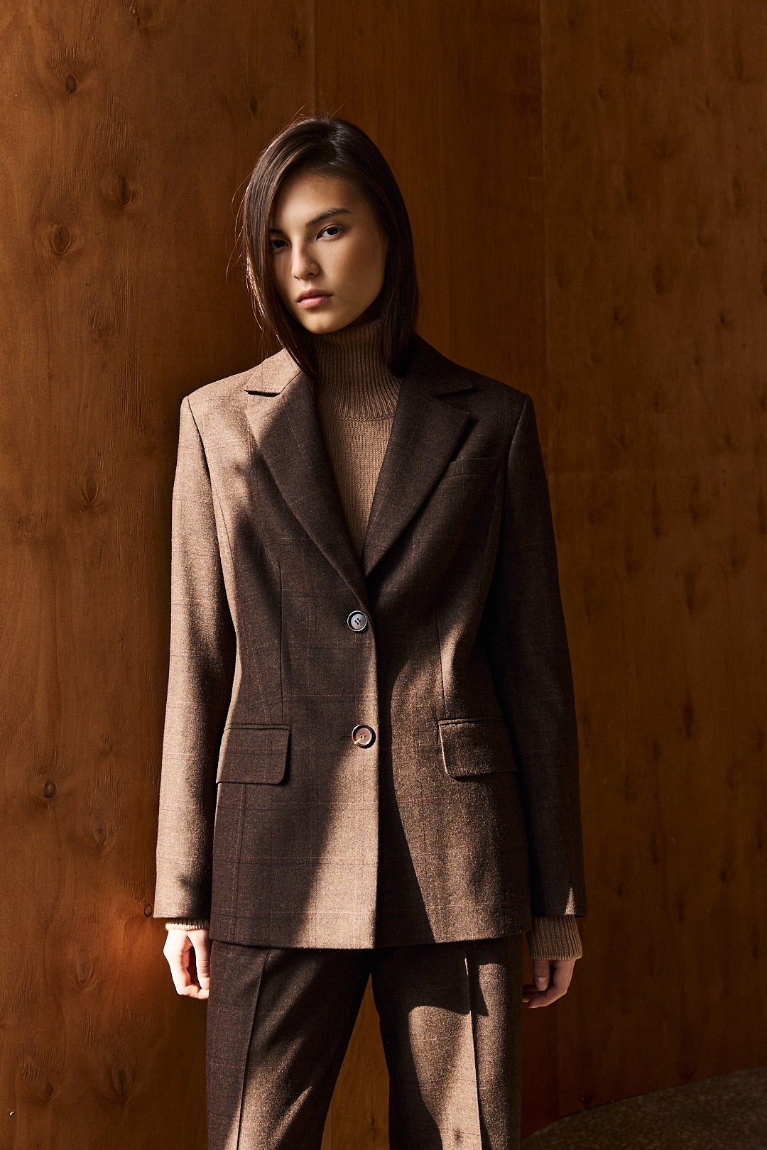 Brown suit in Wool and Cashmere