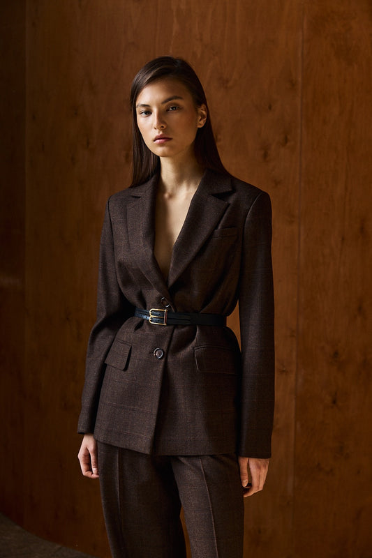 Brown suit in Wool and Cashmere